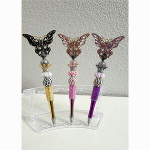 Butterfly Crystal Beaded Pen